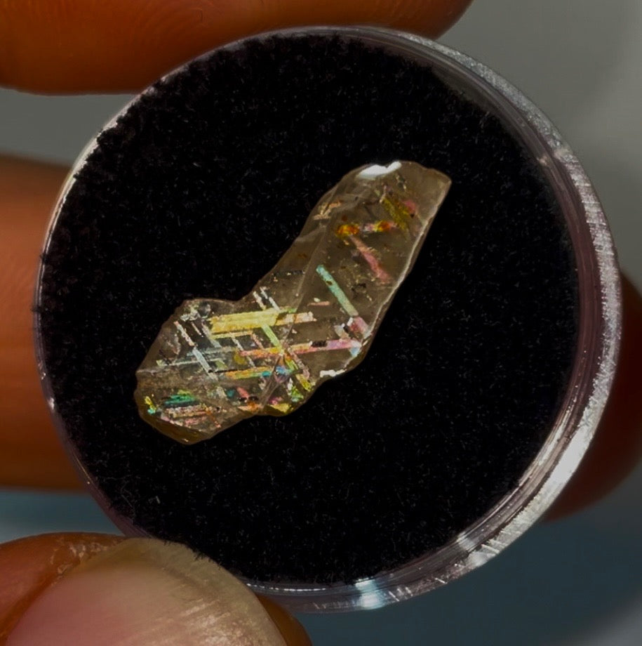 19mm Australian Rainbow Lattice Sunstone Polished Face RARE 3.82ct