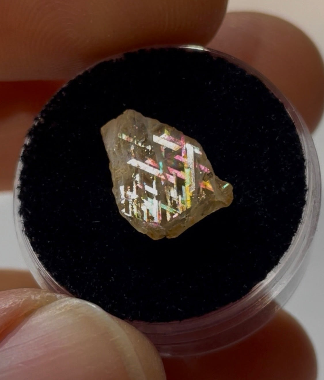 13mm Australian Rainbow Lattice Sunstone Polished Face RARE 3.7ct