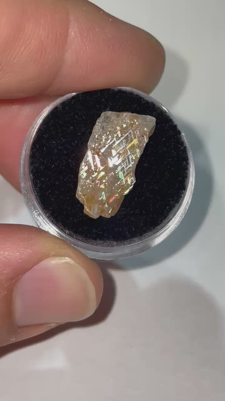 19mm Australian Rainbow Lattice Sunstone Polished Face RARE 6.76ct