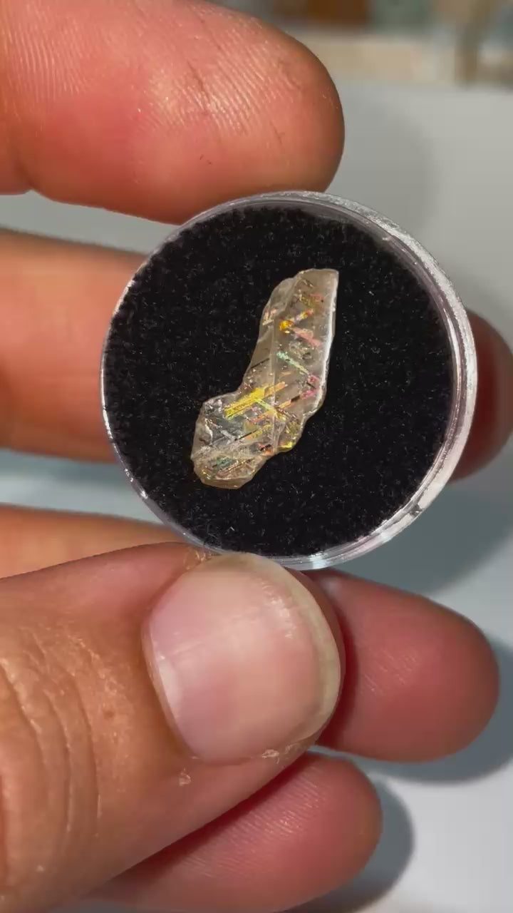 19mm Australian Rainbow Lattice Sunstone Polished Face RARE 3.82ct